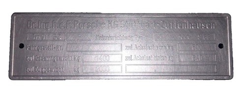 Porsche 911 7 typenschild - 2,7,